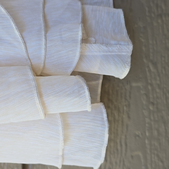 Aerie Cream chiffon Sheer wrap Mini Skirt XS - Picture 6 of 11